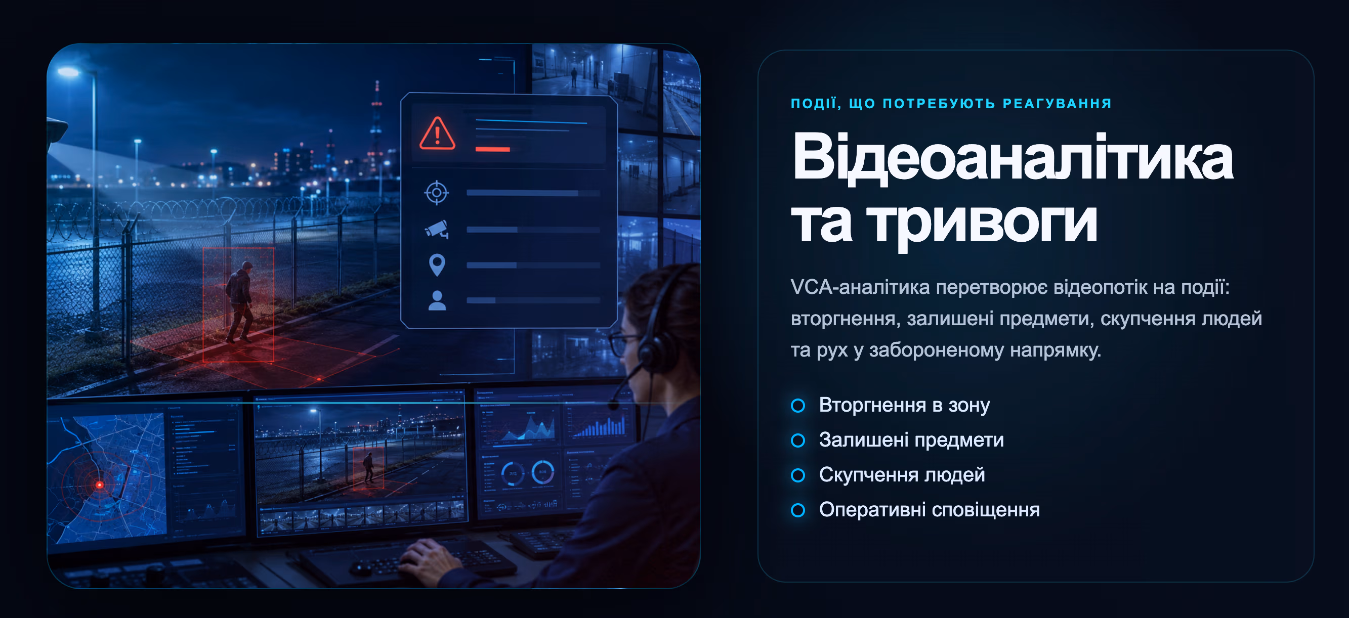 Інтерфейс VCA-аналітики